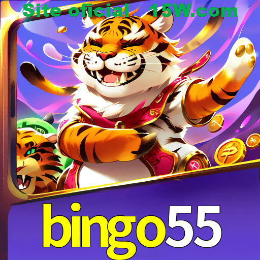 Imagem promocional da bingo55 mostrando a plataforma e suas vantagens